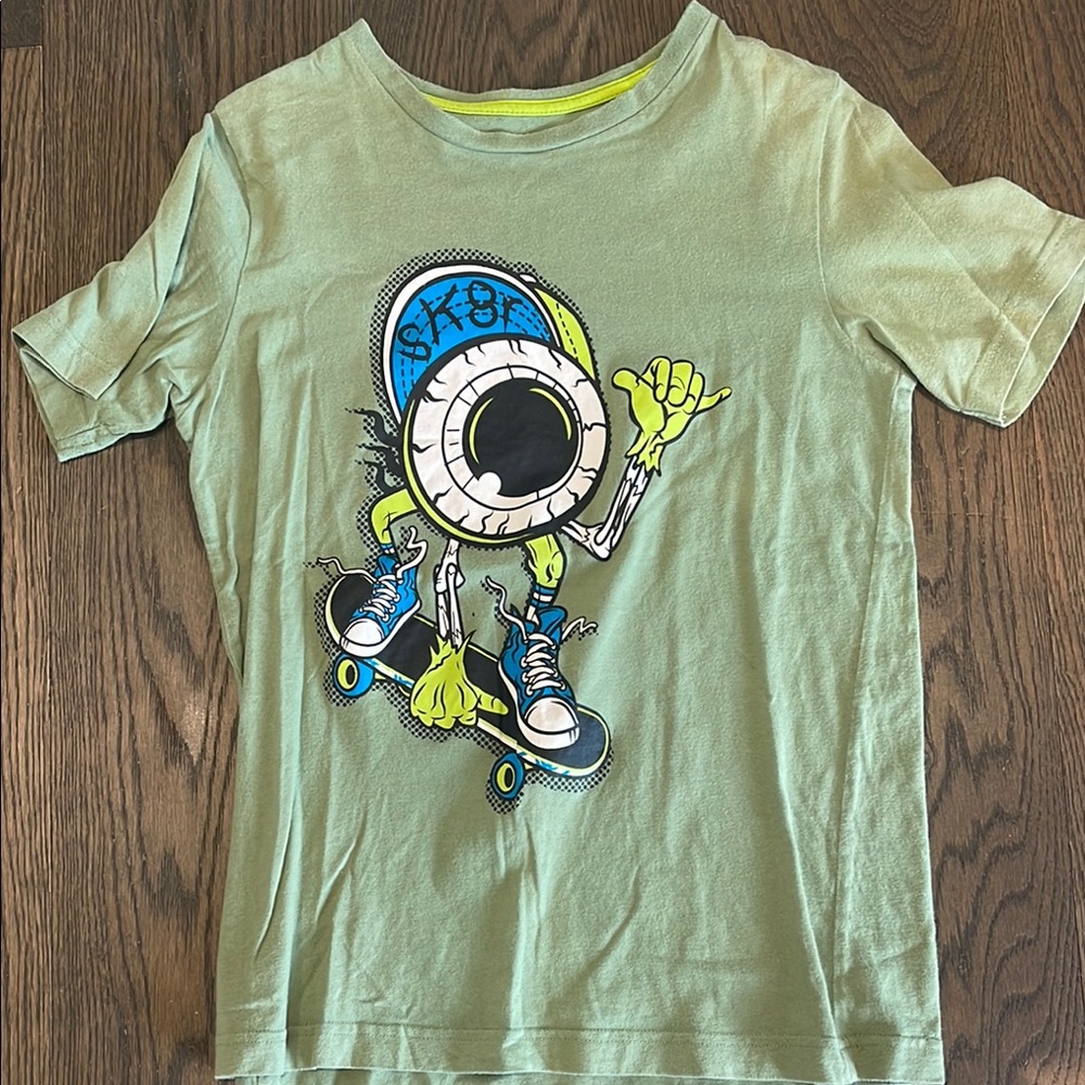 Kids Green Graphic T-Shirt